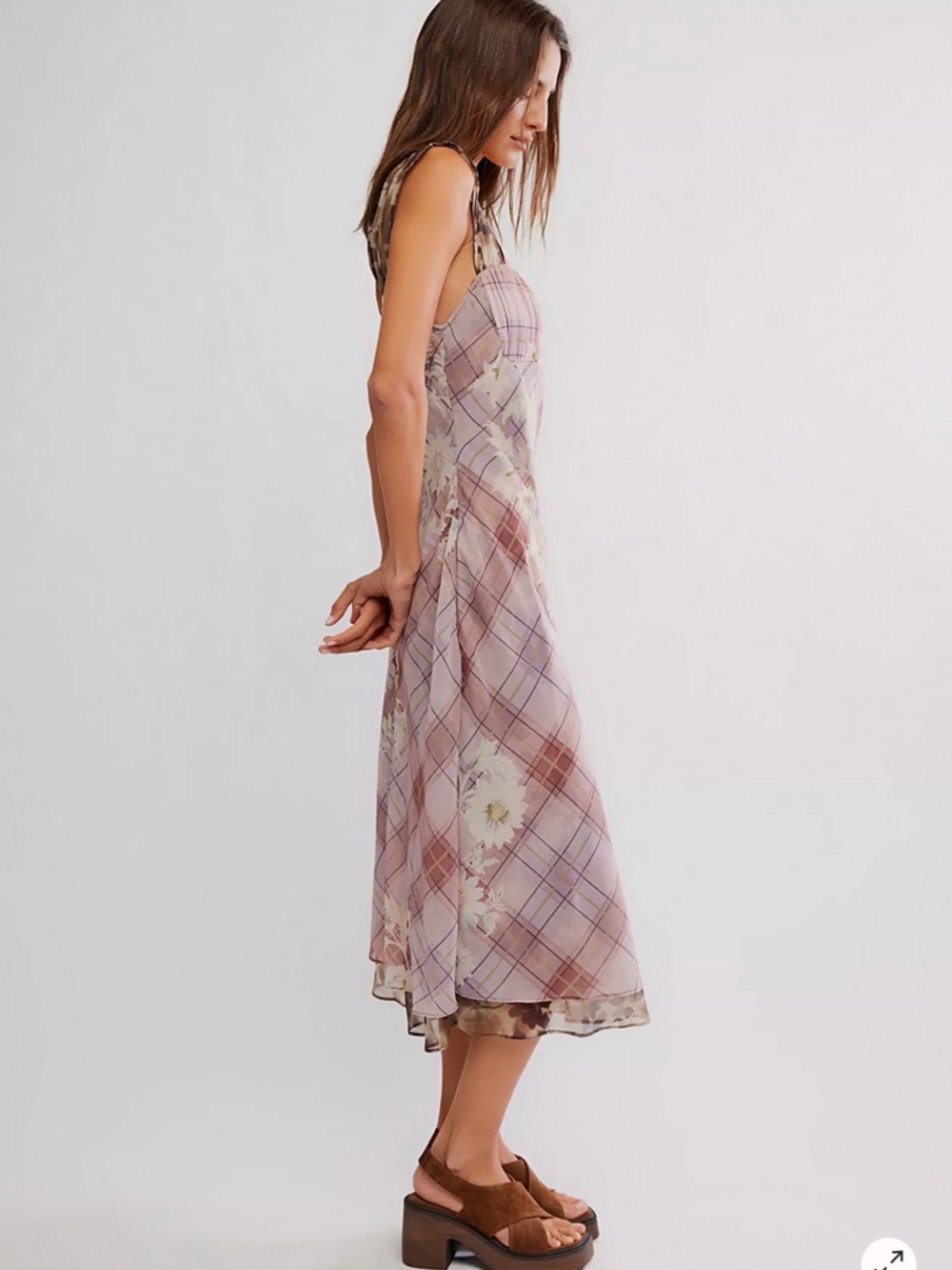 NEW Free People Morning Dew Autumn Combo Midi Dress Size Small - Picture 3 of 12